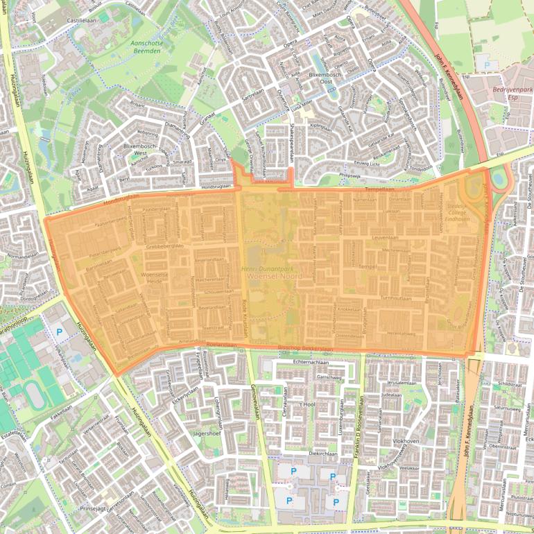 Kaart van postcodegebied 5628.