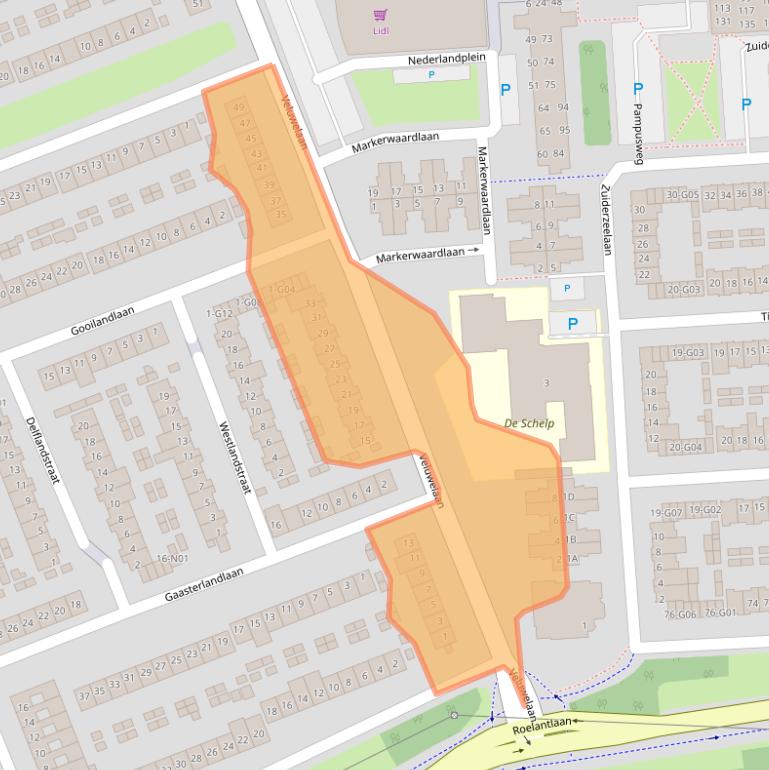Kaart van postcodegebied 5628AB.