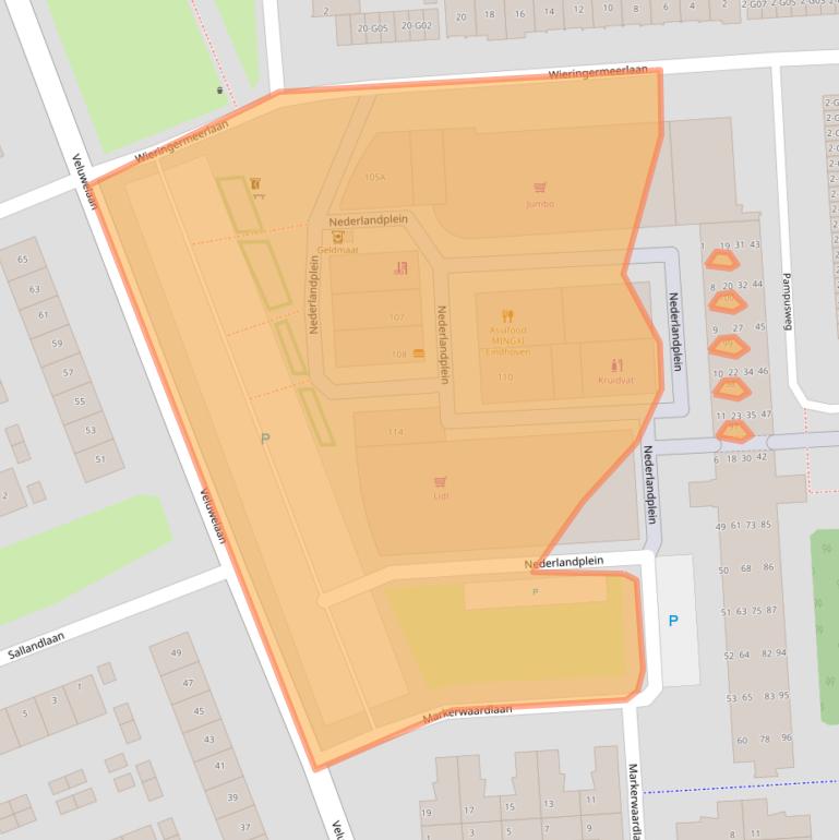 Kaart van postcodegebied 5628AJ.