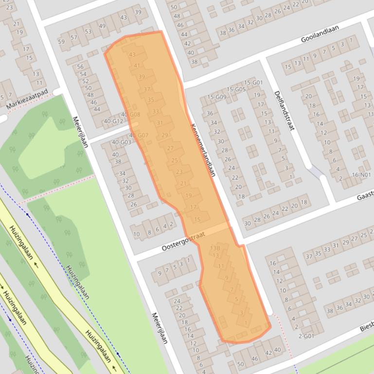 Kaart van postcodegebied 5628AP.