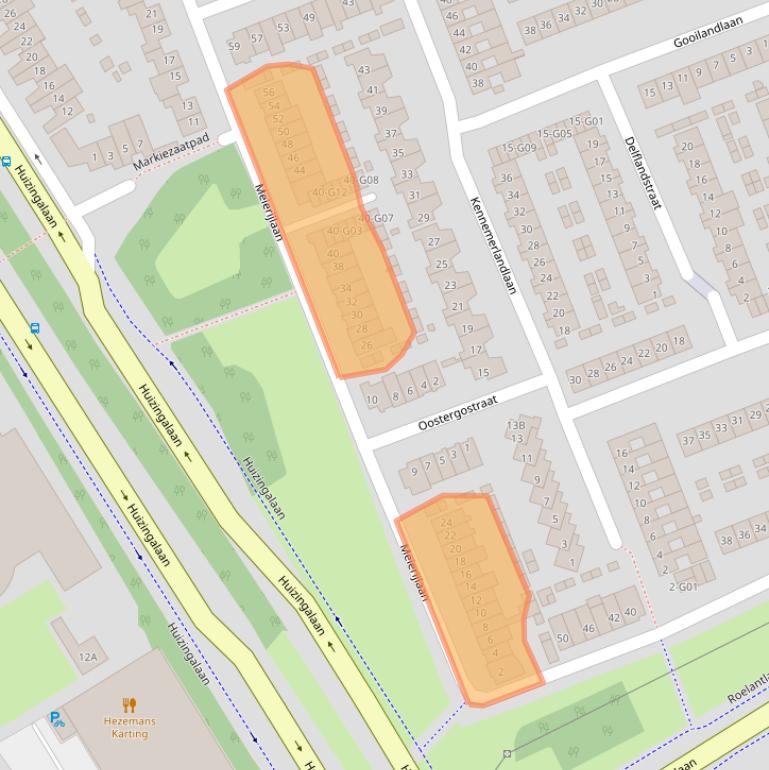 Kaart van postcodegebied 5628BA.