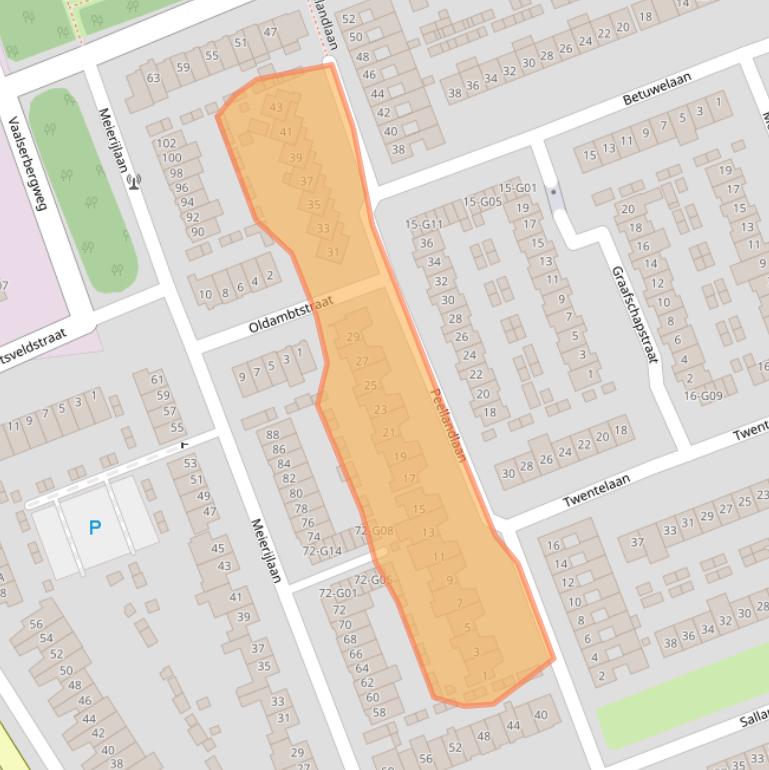 Kaart van postcodegebied 5628BE.