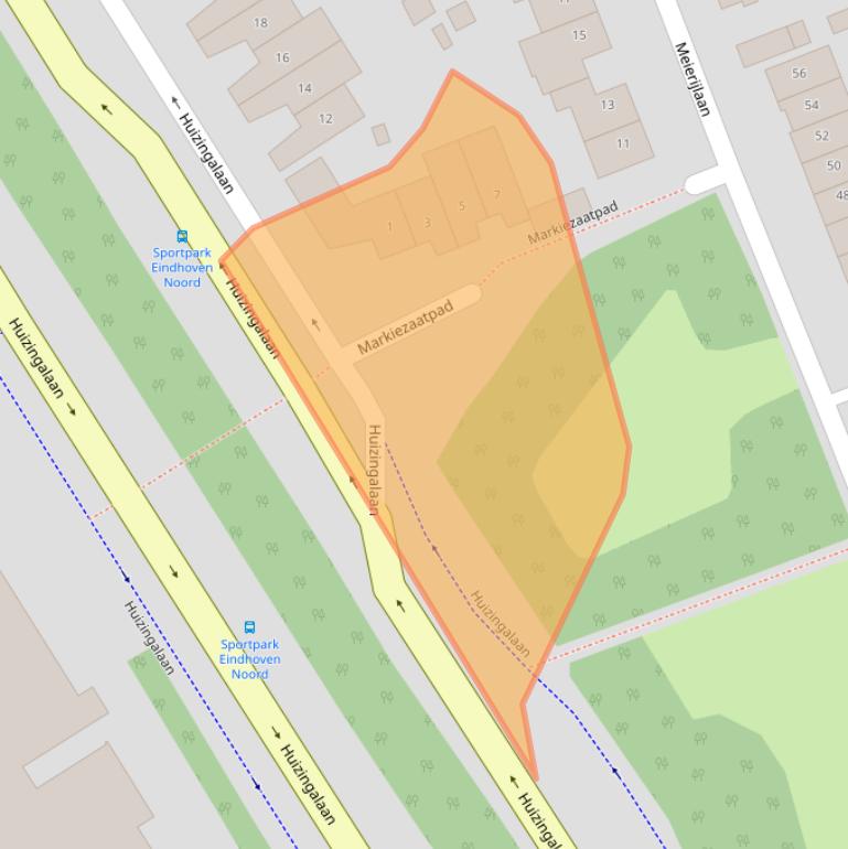 Kaart van postcodegebied 5628BR.