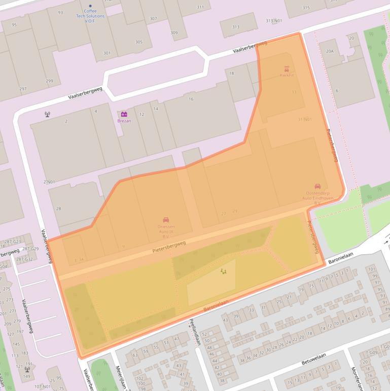 Kaart van postcodegebied 5628BS.