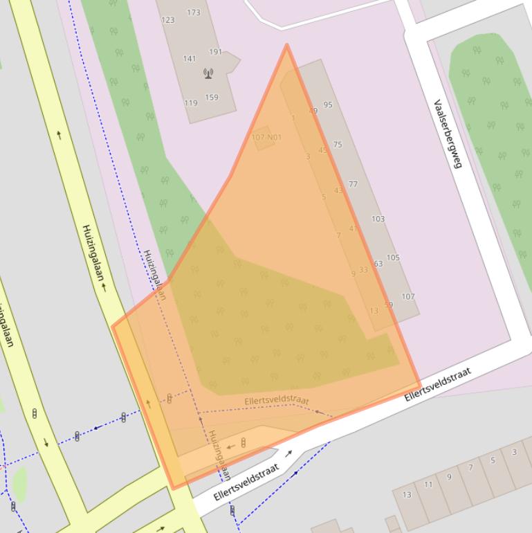 Kaart van postcodegebied 5628CA.