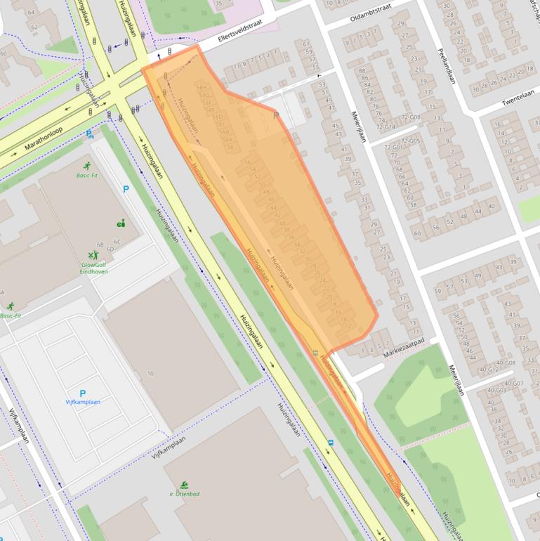 Kaart van postcodegebied 5628CL.