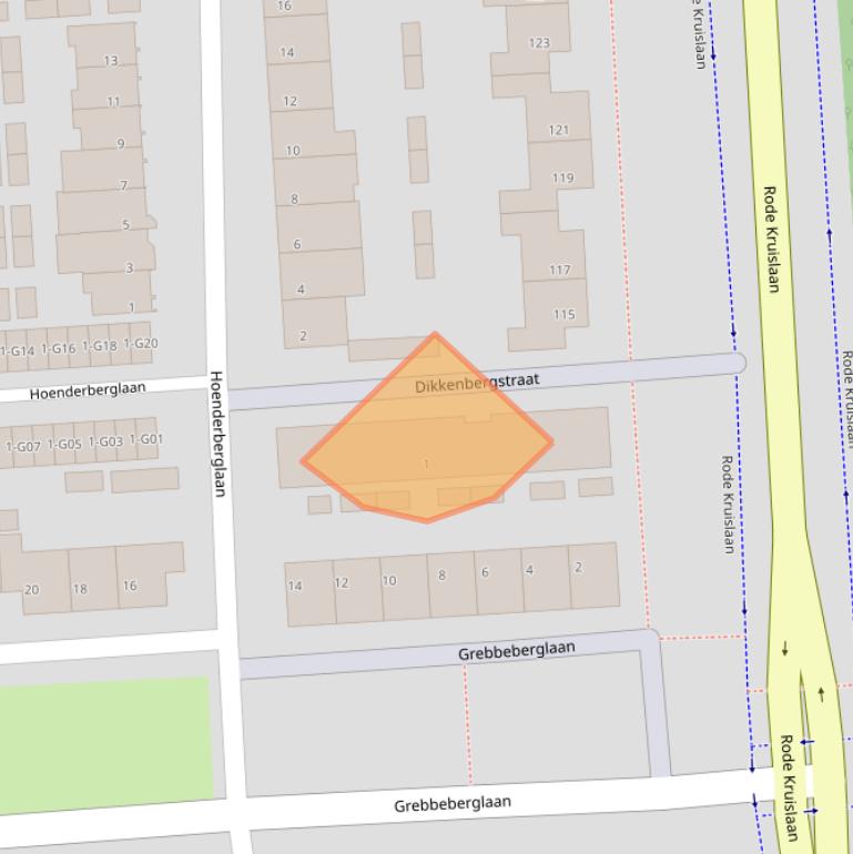 Kaart van postcodegebied 5628EA.