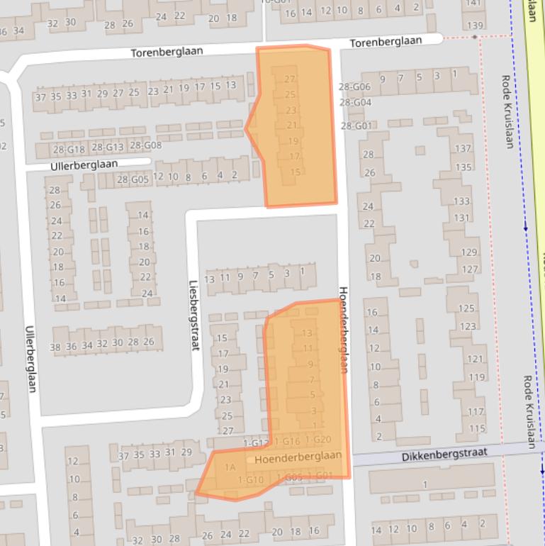 Kaart van postcodegebied 5628EB.