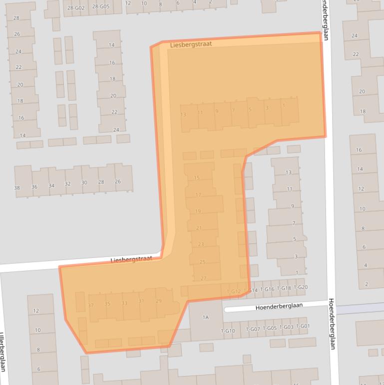 Kaart van postcodegebied 5628ED.