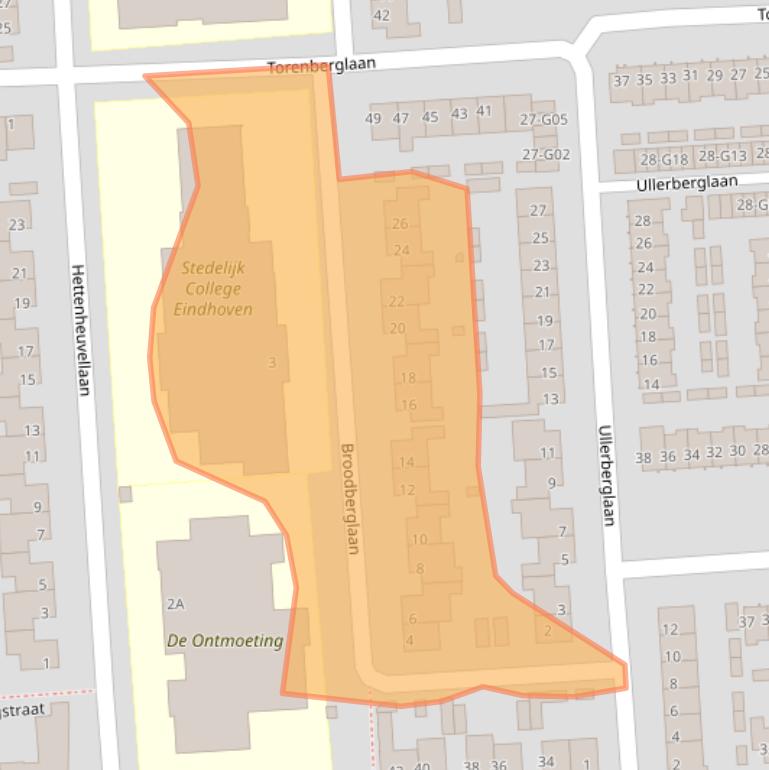 Kaart van postcodegebied 5628EJ.