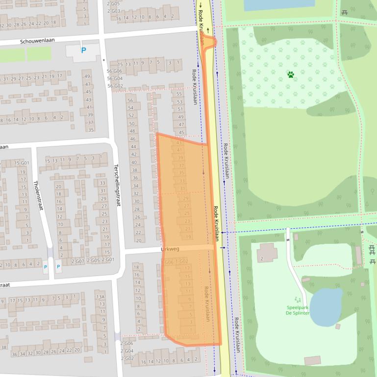 Kaart van postcodegebied 5628GA.