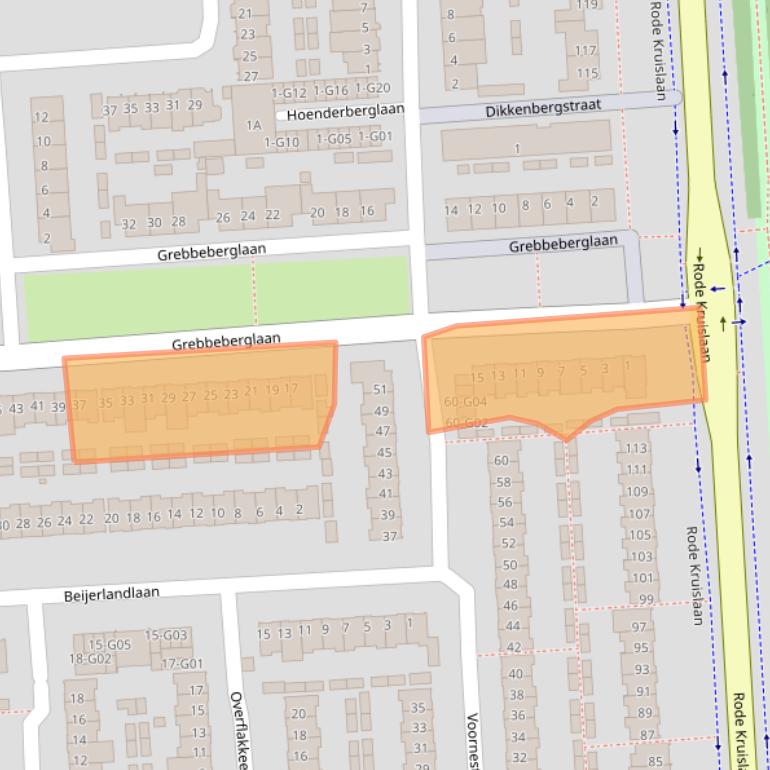 Kaart van postcodegebied 5628GE.