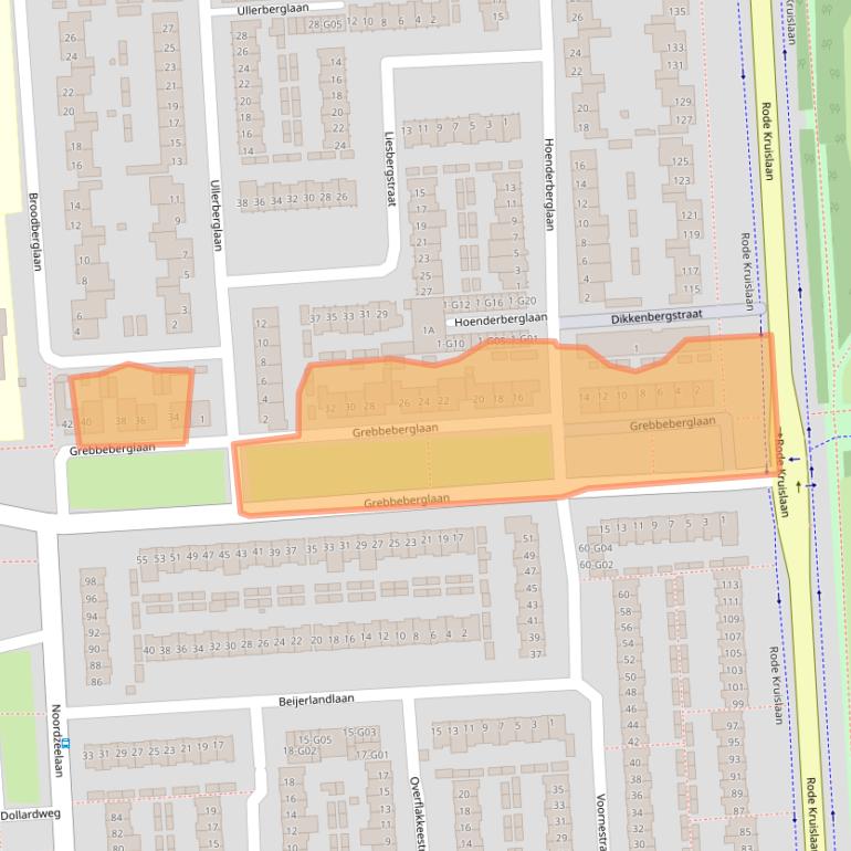 Kaart van postcodegebied 5628GJ.