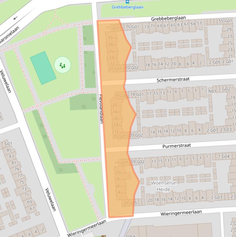 Kaart van postcodegebied 5628HJ.