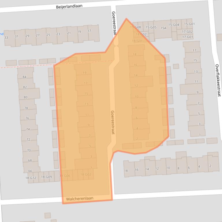 Kaart van postcodegebied 5628JL.
