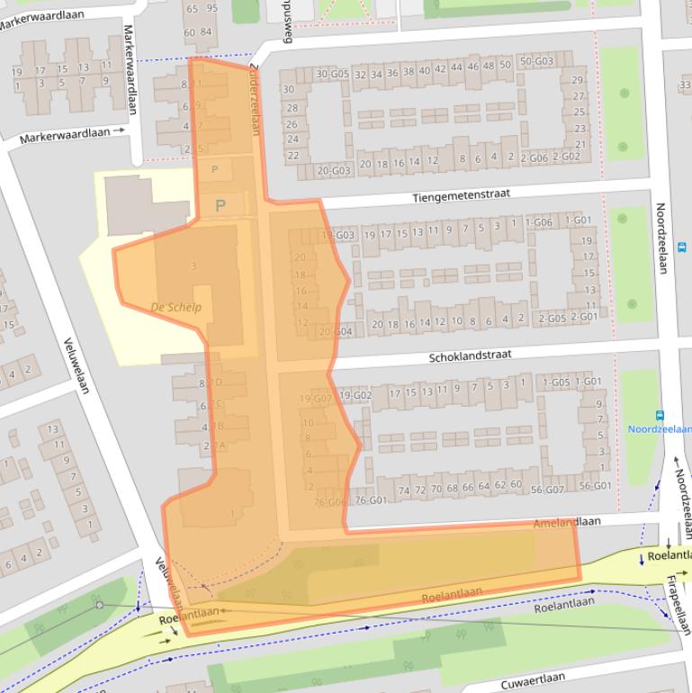 Kaart van postcodegebied 5628KC.