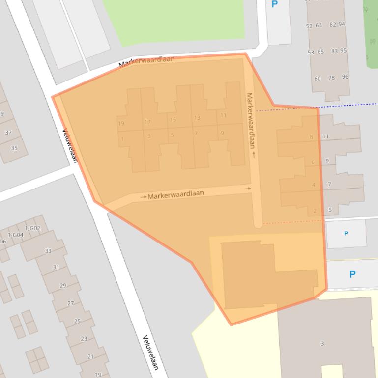 Kaart van postcodegebied 5628KZ.