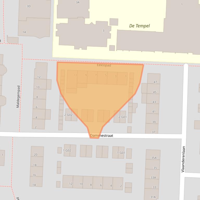 Kaart van postcodegebied 5628NR.