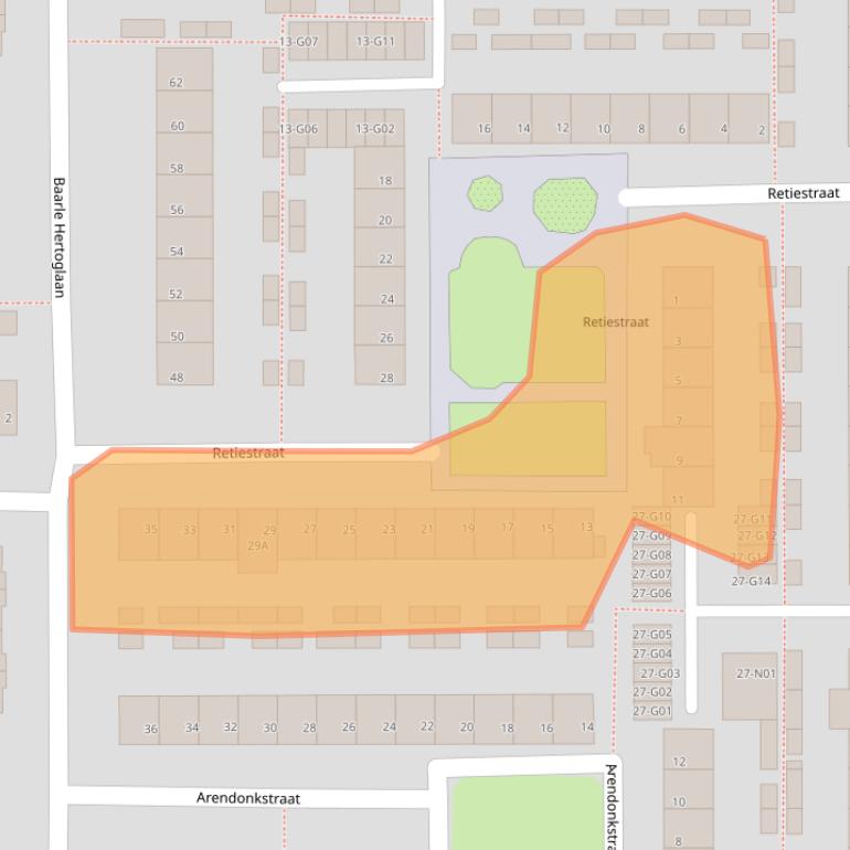Kaart van postcodegebied 5628PC.