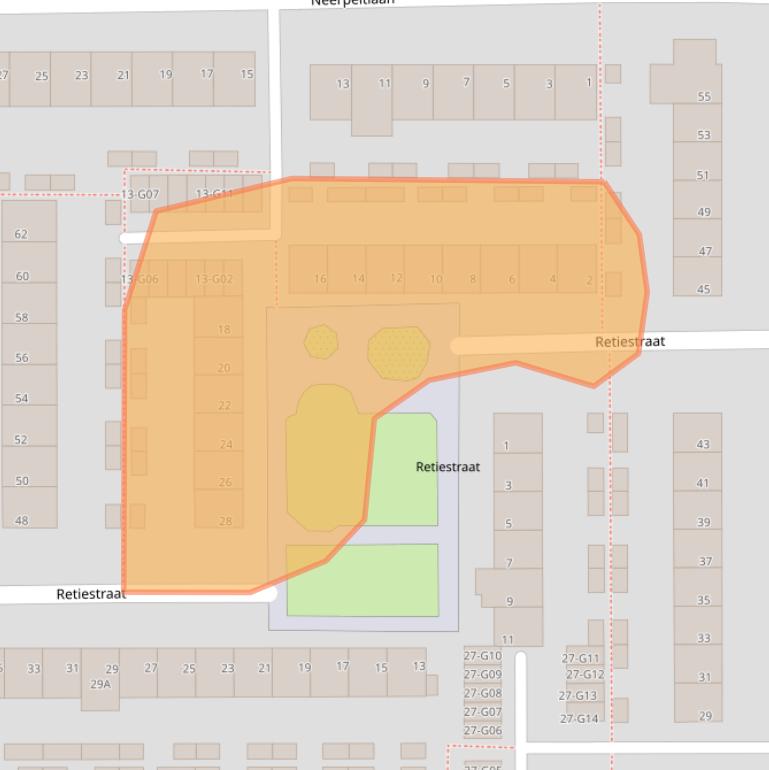 Kaart van postcodegebied 5628PD.