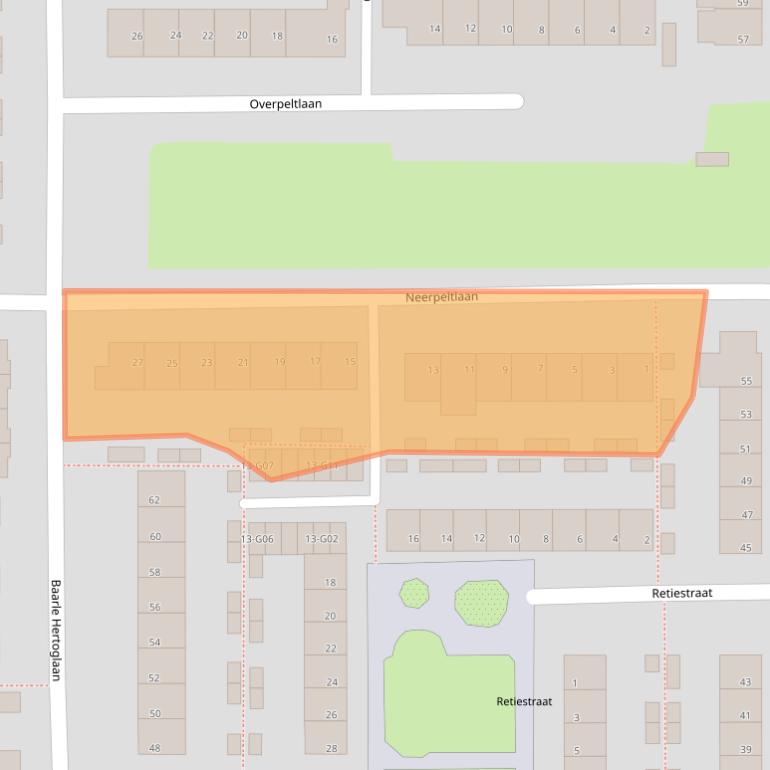 Kaart van postcodegebied 5628PE.