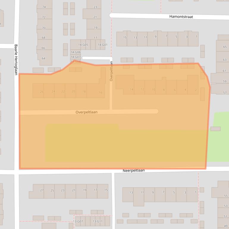 Kaart van postcodegebied 5628PG.