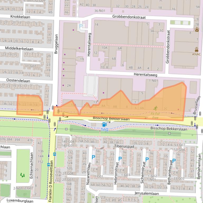 Kaart van postcodegebied 5628RA.