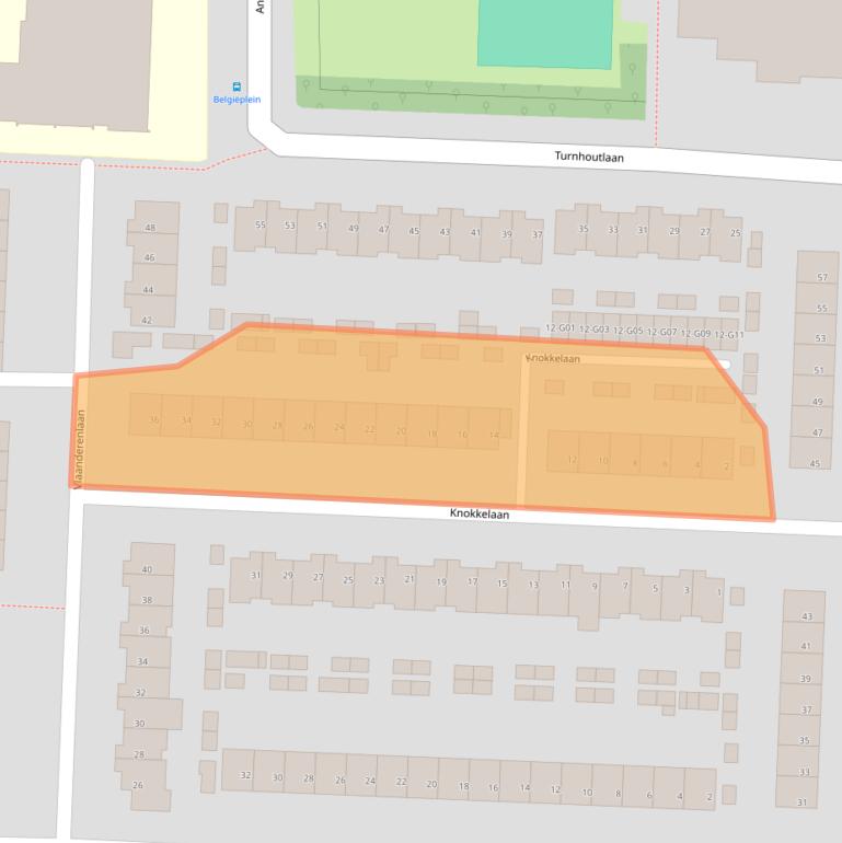 Kaart van postcodegebied 5628RT.