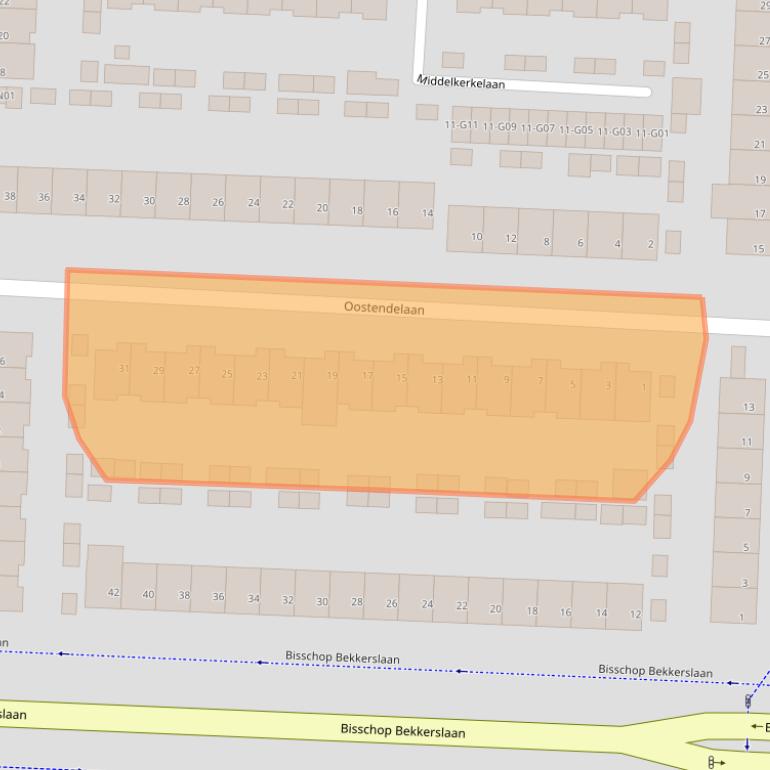 Kaart van postcodegebied 5628RX.
