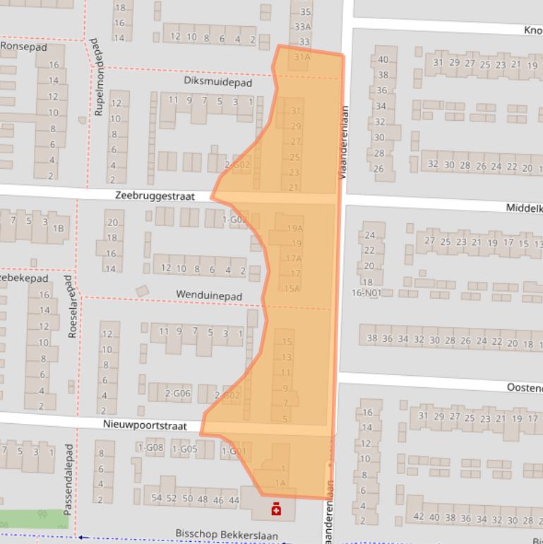 Kaart van postcodegebied 5628SB.