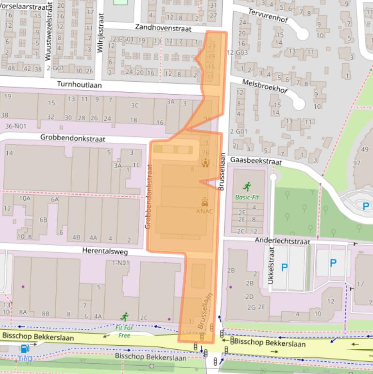 Kaart van postcodegebied 5628TA.