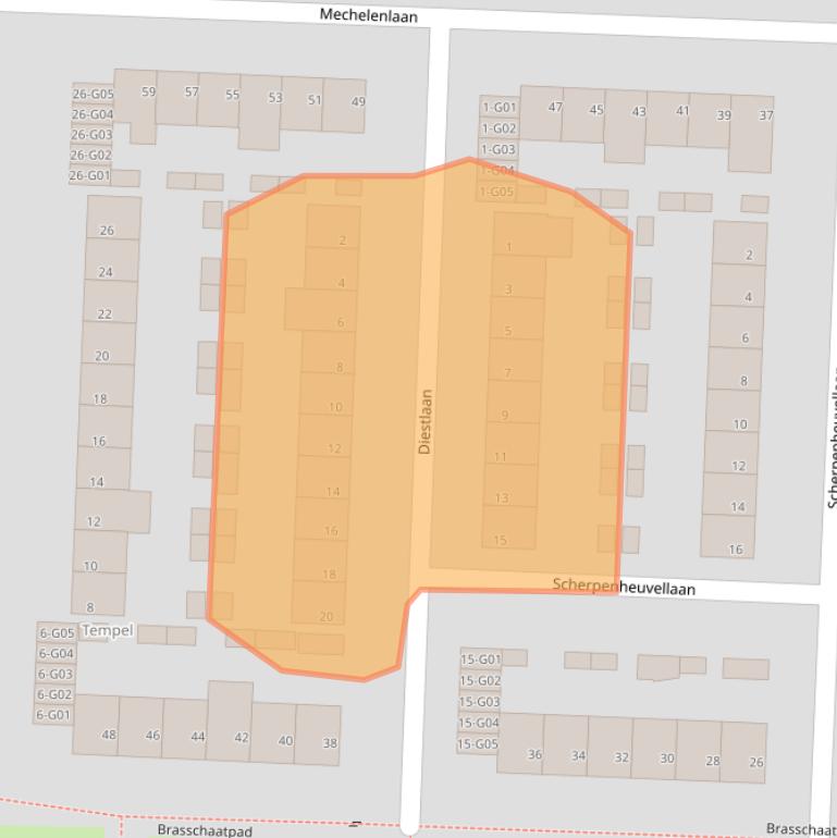Kaart van postcodegebied 5628TV.