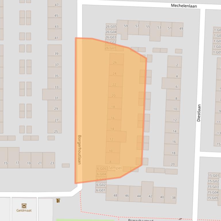 Kaart van postcodegebied 5628TZ.