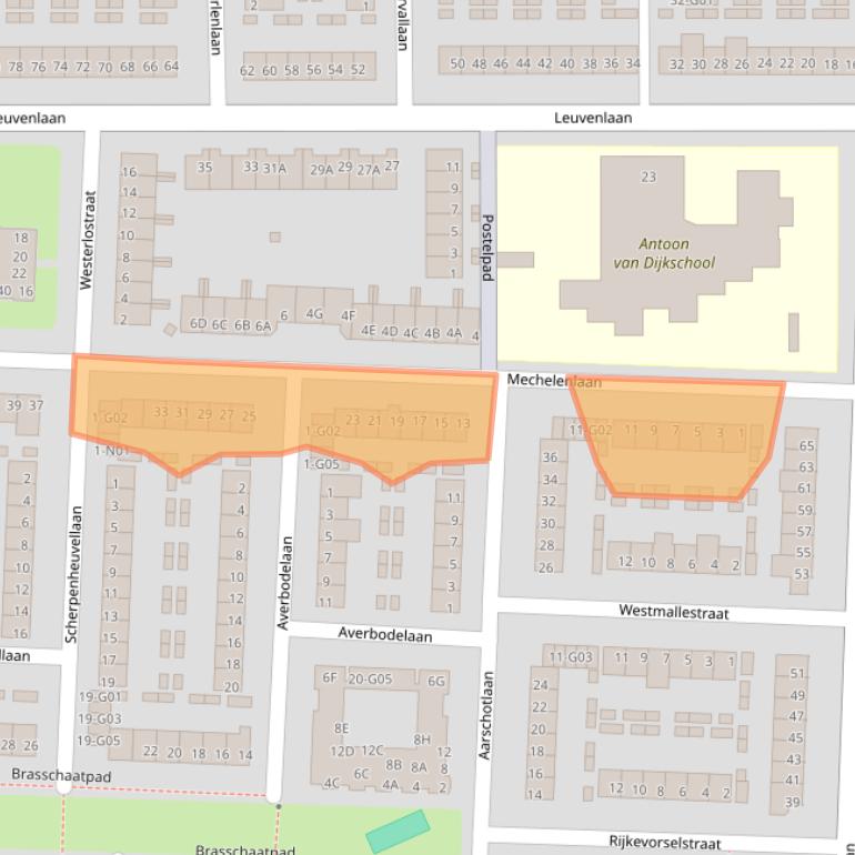 Kaart van postcodegebied 5628VD.
