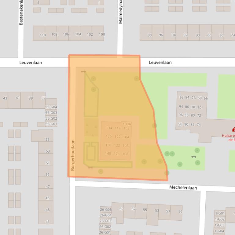 Kaart van postcodegebied 5628VJ.