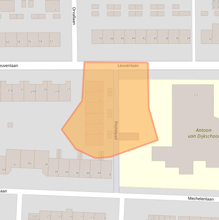 Kaart van postcodegebied 5628VK.