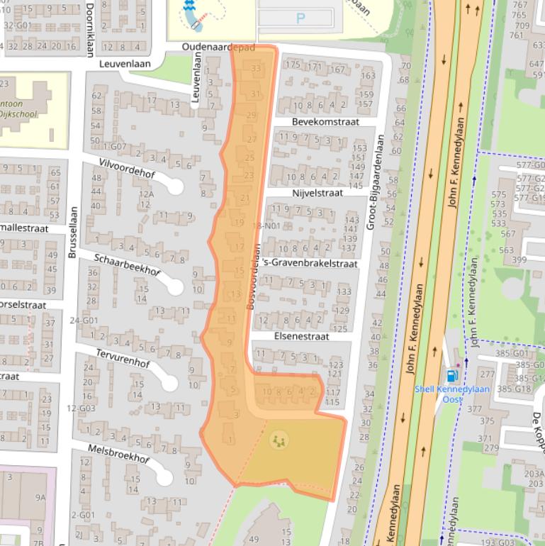 Kaart van postcodegebied 5628VN.