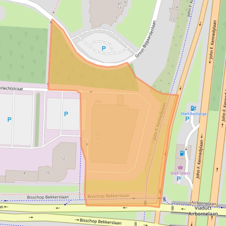 Kaart van postcodegebied 5628WB.