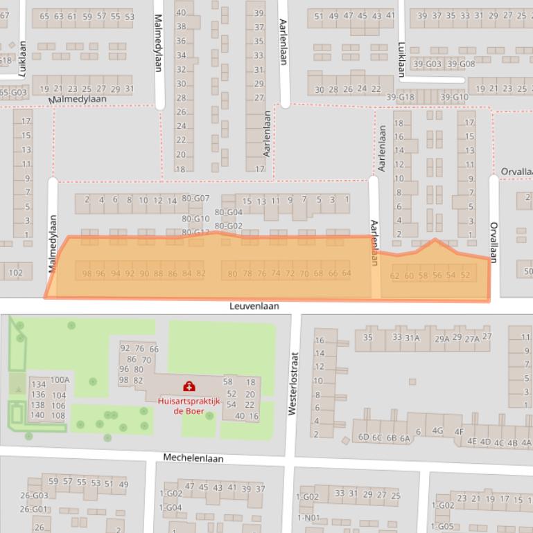 Kaart van postcodegebied 5628WH.