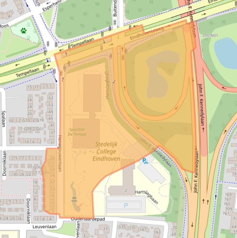 Kaart van postcodegebied 5628WK.