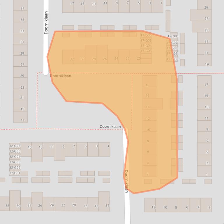 Kaart van postcodegebied 5628WP.