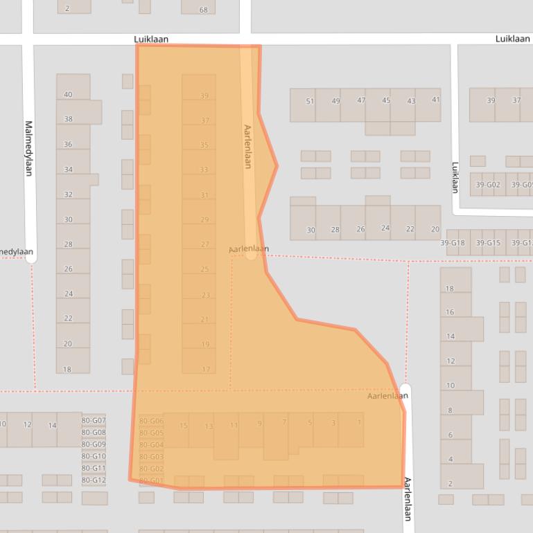 Kaart van postcodegebied 5628WT.