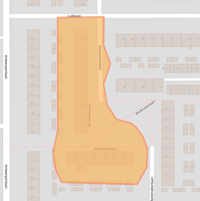Kaart van postcodegebied 5628XA.