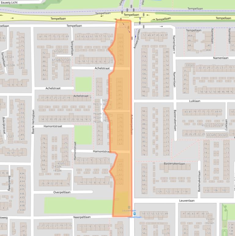 Kaart van postcodegebied 5628XD.