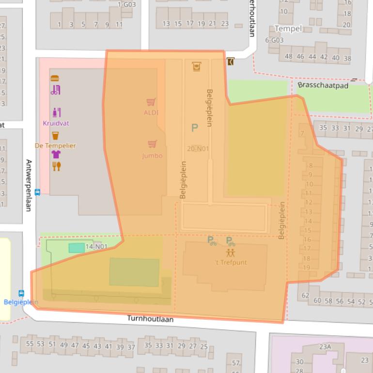 Kaart van postcodegebied 5628XJ.