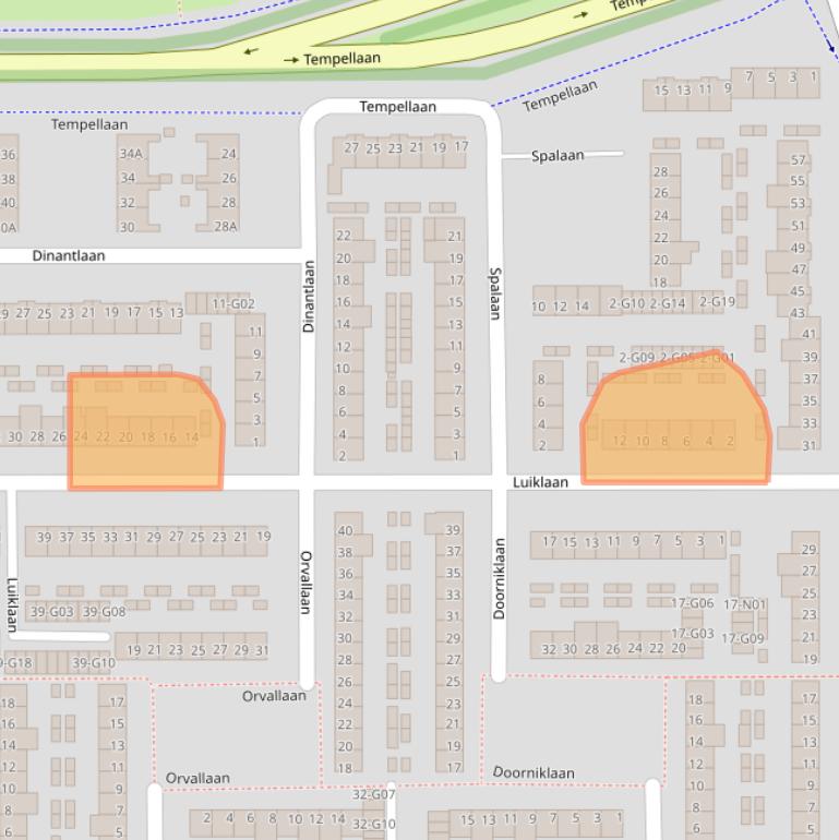 Kaart van postcodegebied 5628ZC.