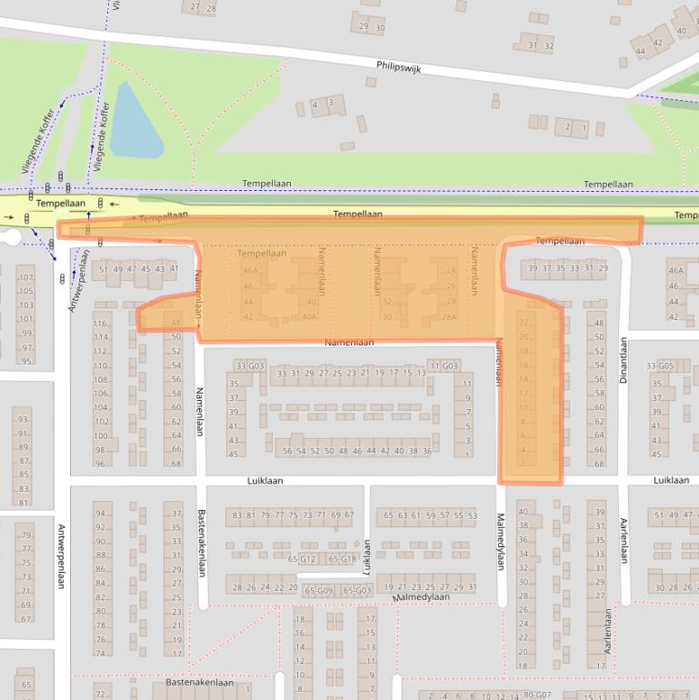 Kaart van postcodegebied 5628ZM.