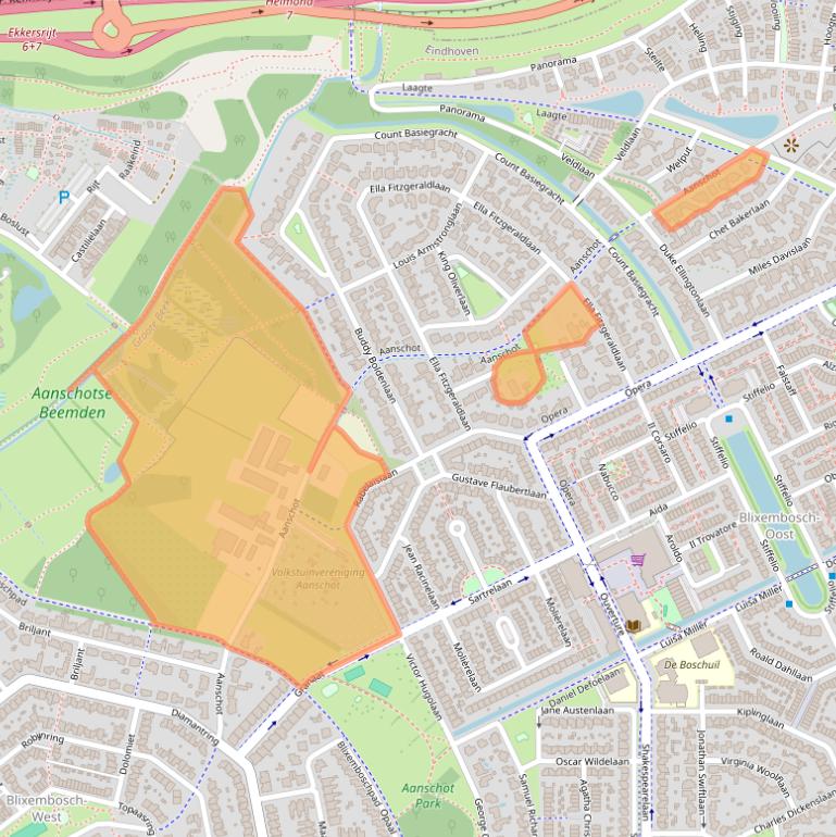 Kaart van postcodegebied 5629BJ.