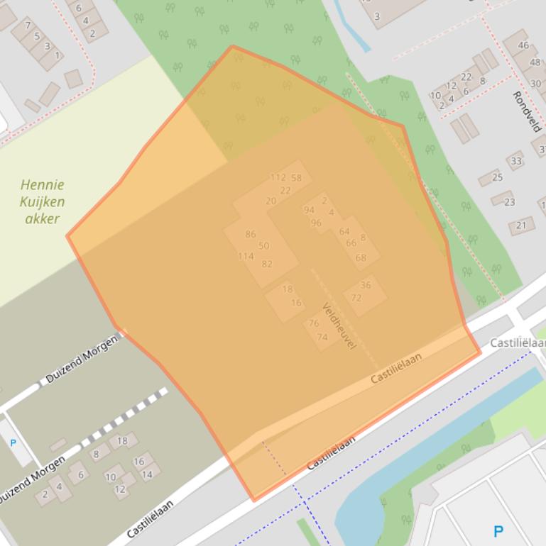 Kaart van postcodegebied 5629CB.