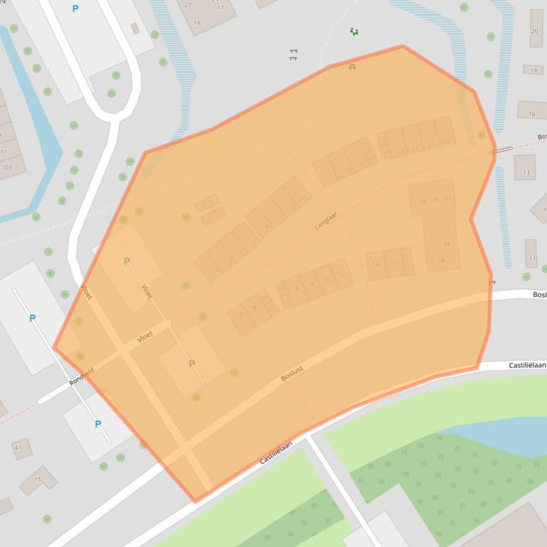 Kaart van postcodegebied 5629CS.